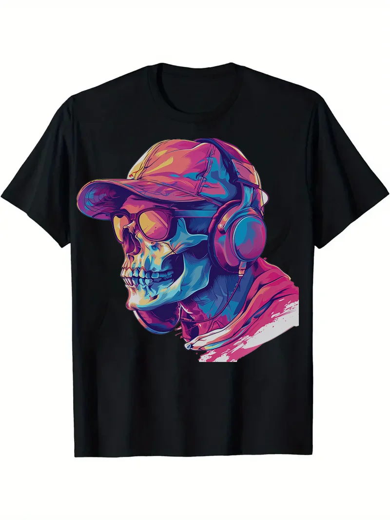 

Men Fashion skull graphic tees men summer tops Men's short sleeve tee metallica Anime t-shirt Plain t-shirts Male summer clothes