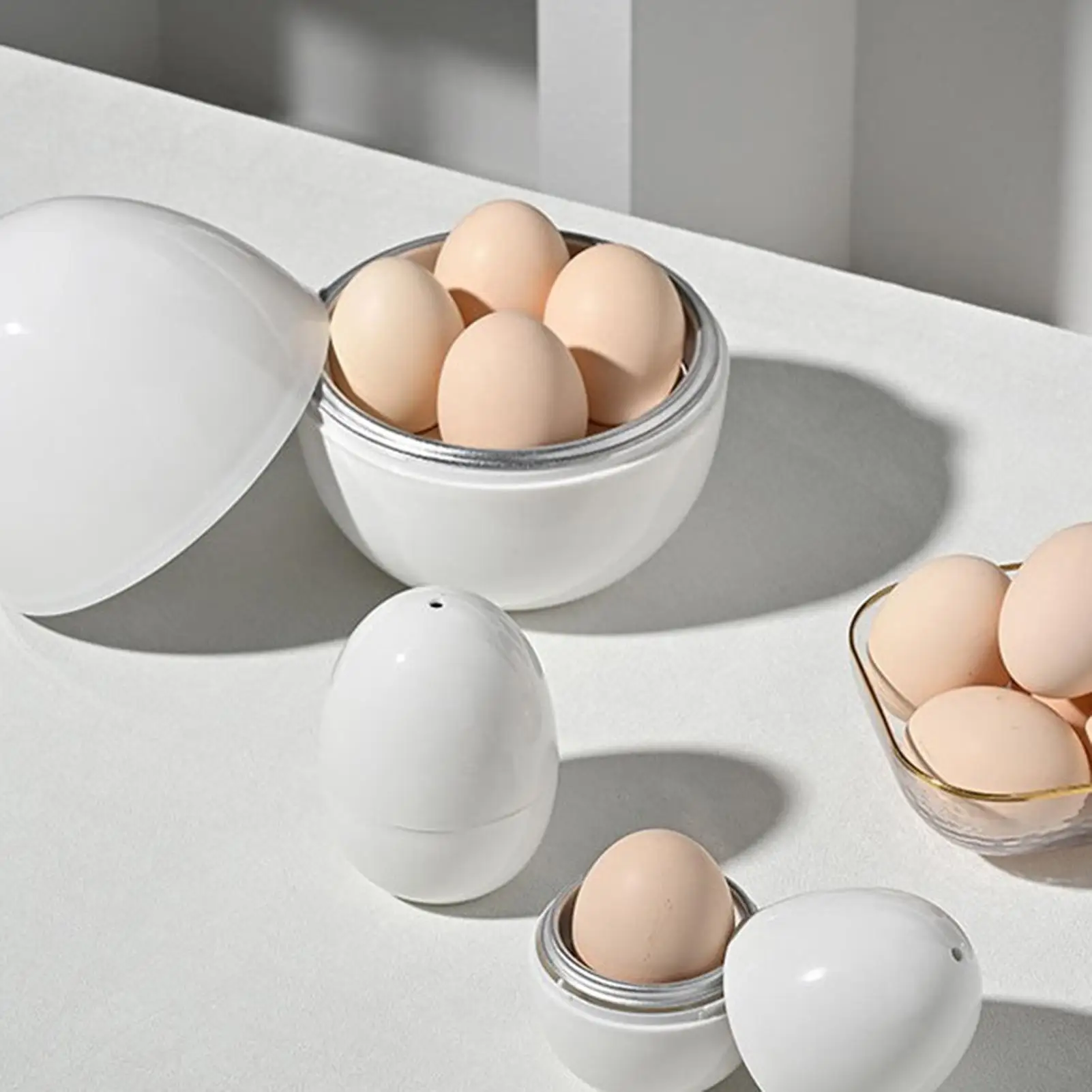 Microwave Egg Steamer Microwave Boiled Egg Maker Rapid Egg Cooker for Hard Soft Boiled Easy to clean Egg Boiler Kitchen Gadgets