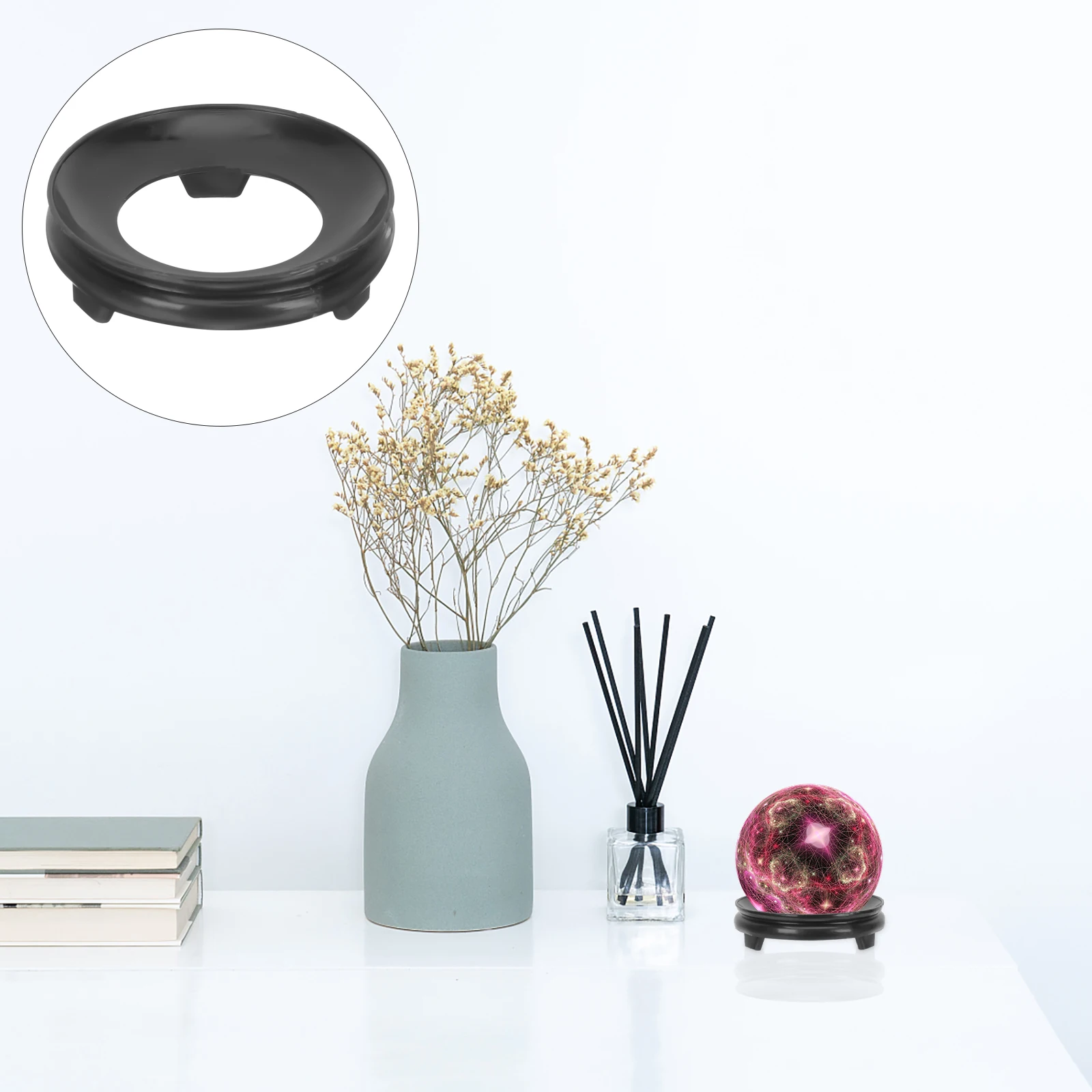 

6pcs Crystal Ball Base Hollow For Sphere Gourd Holder Vintage Decorative Pedestal Style Home Office Bedroom Decoration