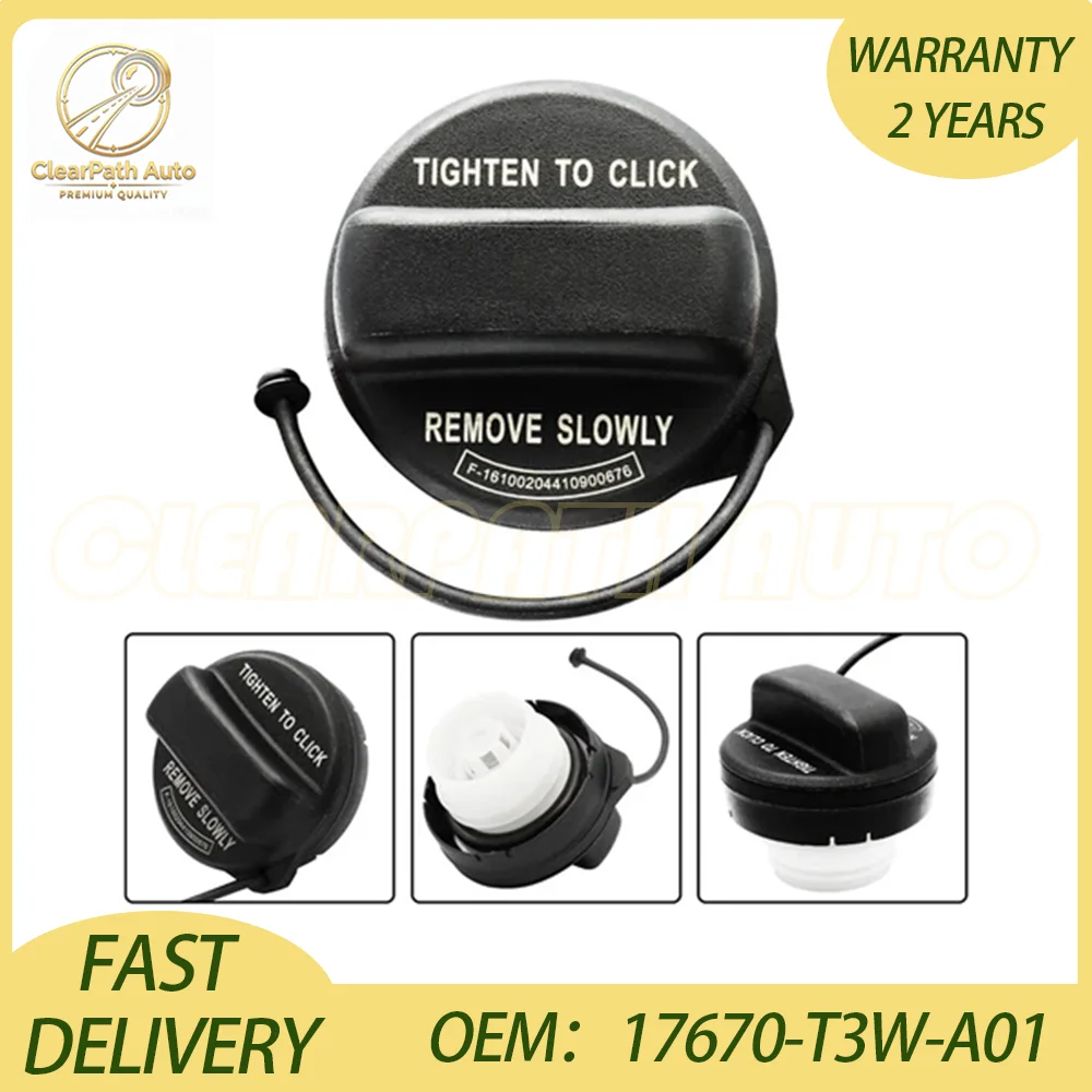 17670-T3W-A01 for Honda Civic CR-V Accord Odyssey Fit Jazz City for Acura Car Inner Fuel Tank Cap Gas Petrol Oil Filler Cover