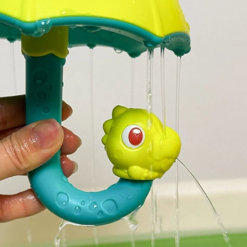 Novelty Handheld Bath Toy Dinosaur Umbrella with Turnable Spray Water Tub Toy Bathtub Rain Toy For Gifts