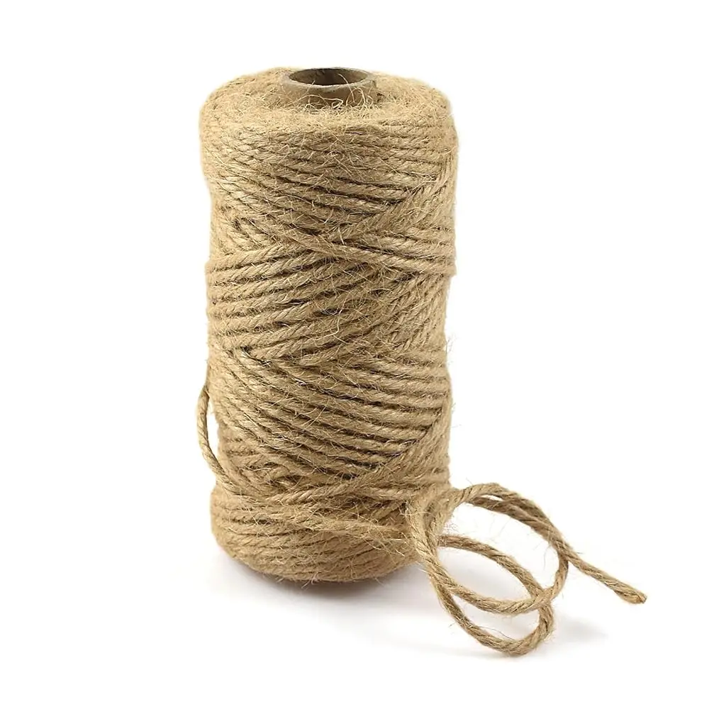 

Джутовая веревка длиной 164 футов (49,3 м), диаметром 1/8 дюйма (3 мм), натурального коричневого цвета, для рукоделия, упаковки подарков, садоводства и творчества.