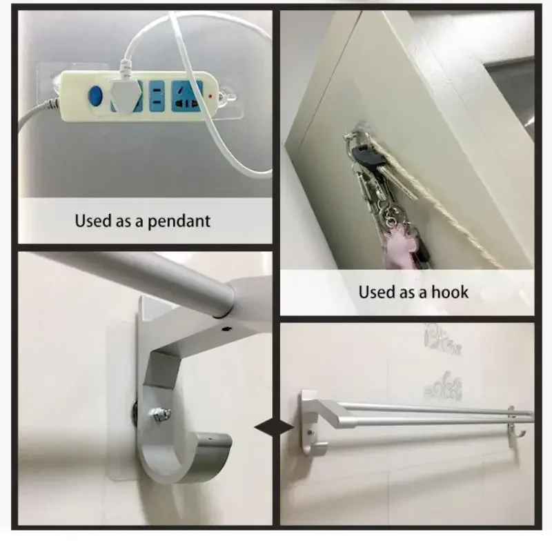 Punch-Free Screw Stickers Wall Picture Non-Marking Hook Invisible Traceless Picture Hanging Kitchen Bathroom Hanger Hook