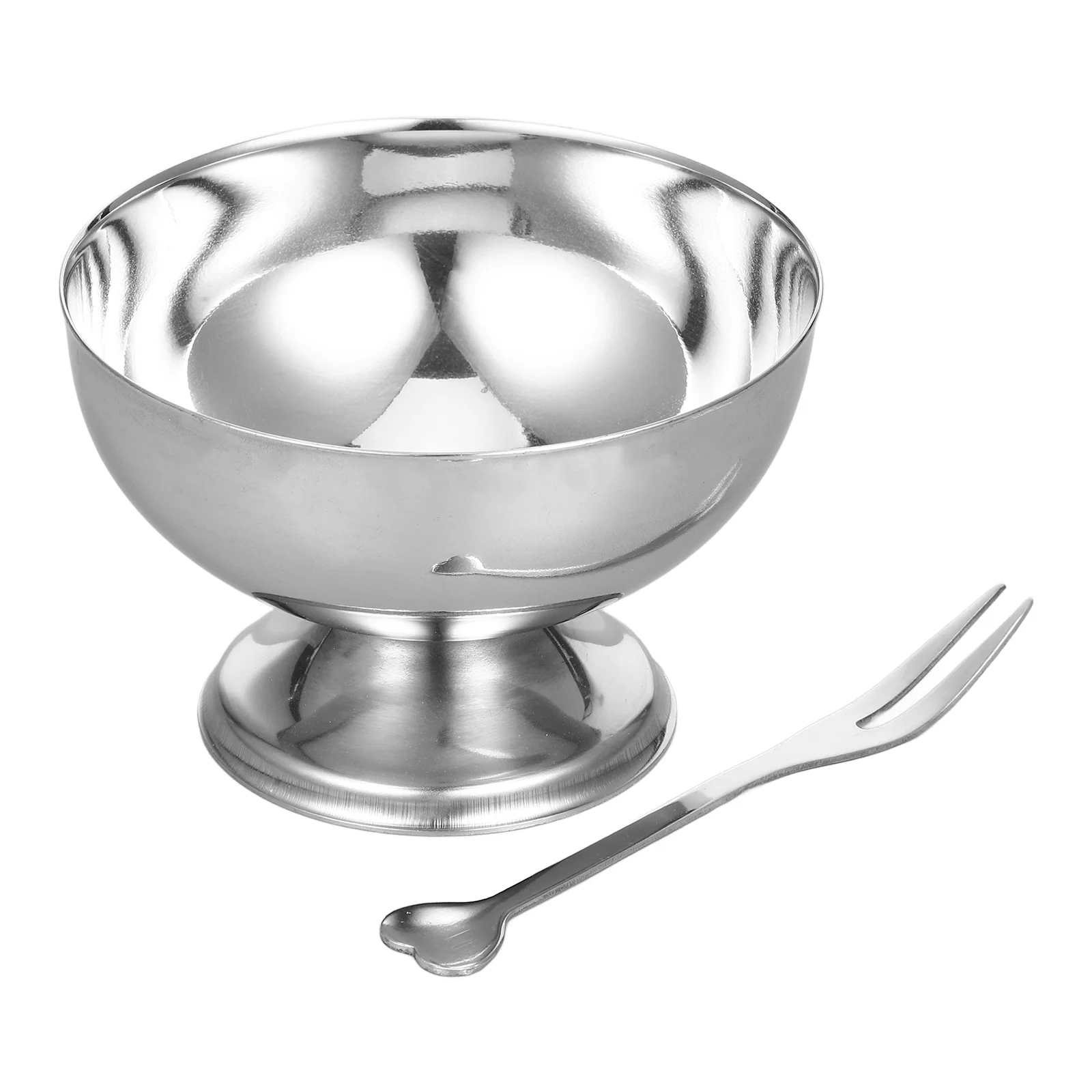 Stainless Steel Dessert Cup Fruit Bowl Candy Food Salad Cream Displaying Service Storage Rack