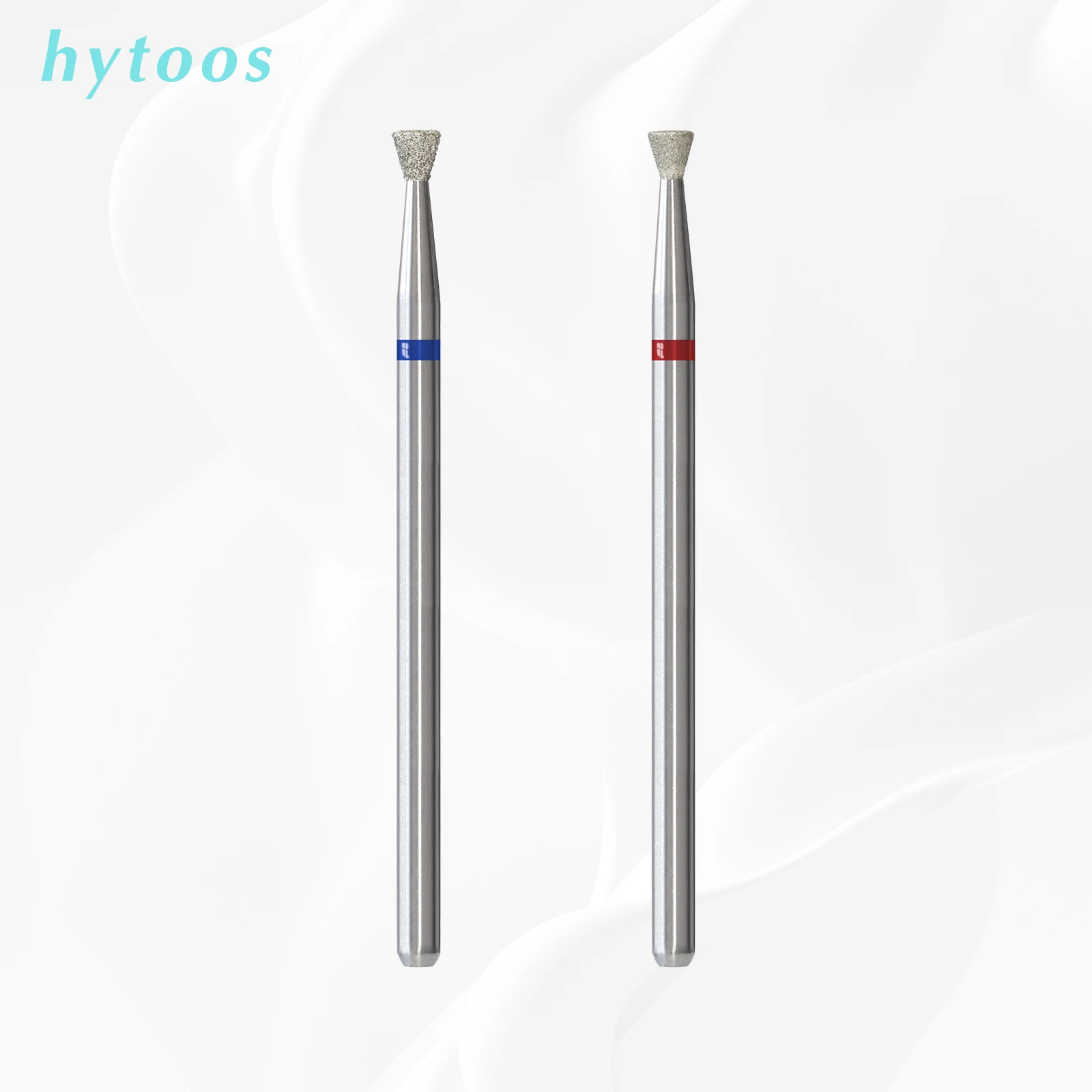 HYTOOS Diamond Nail Drill Bits 3mm Invert Cone Russian Cuticle Nail Bit Professional Safety Under Nail Dead Skin Cleaner Tool