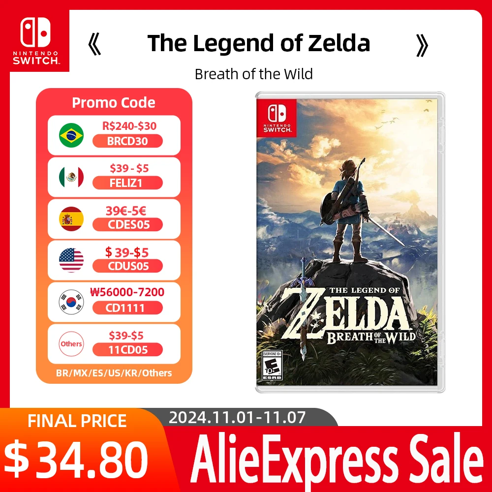 Nintendo Switch Game Deals - The Legend of Zelda: Breath of the Wild - Stander Edition Games Adventure Action and RPG Genre