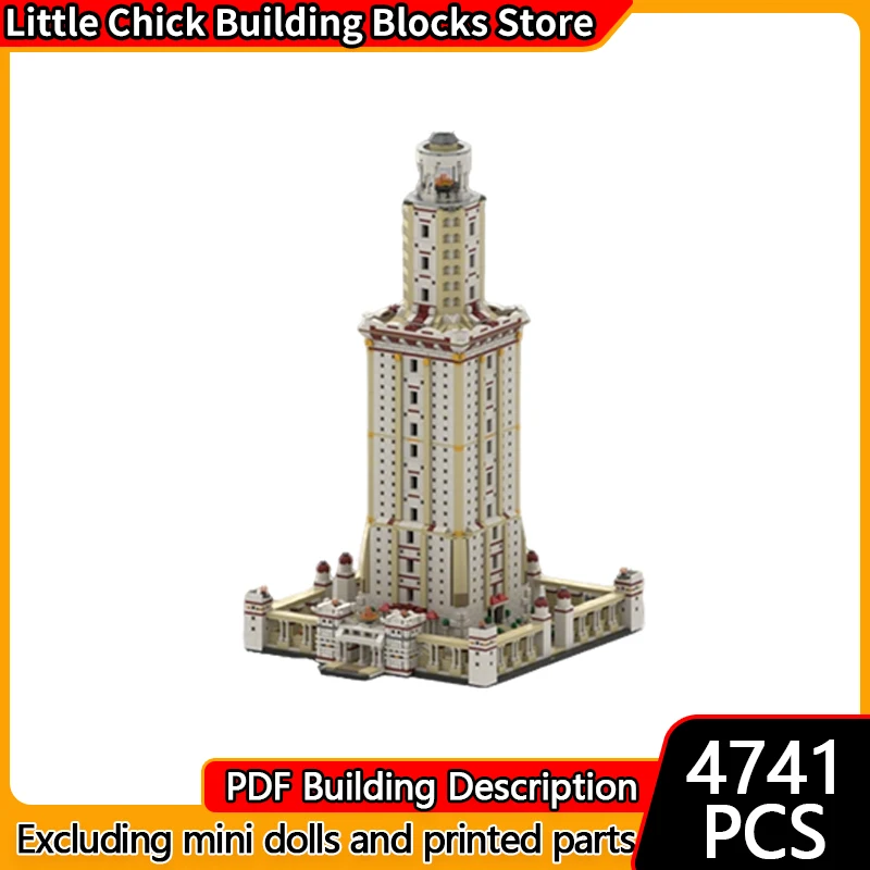 

City Street View Model MOC Building Bricks Lighthouse On The Island Modular Technology Children Holiday Gifts Assemble Toys Suit