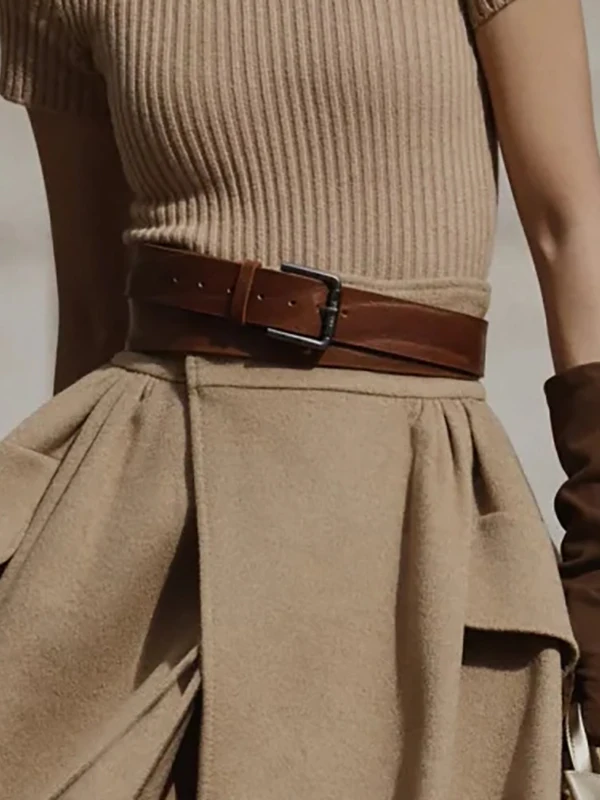 

Простой регулируемый пояс из искусственной кожи для юбок, модный персонализированный женский аксессуар, пояс-корсет синего цвета