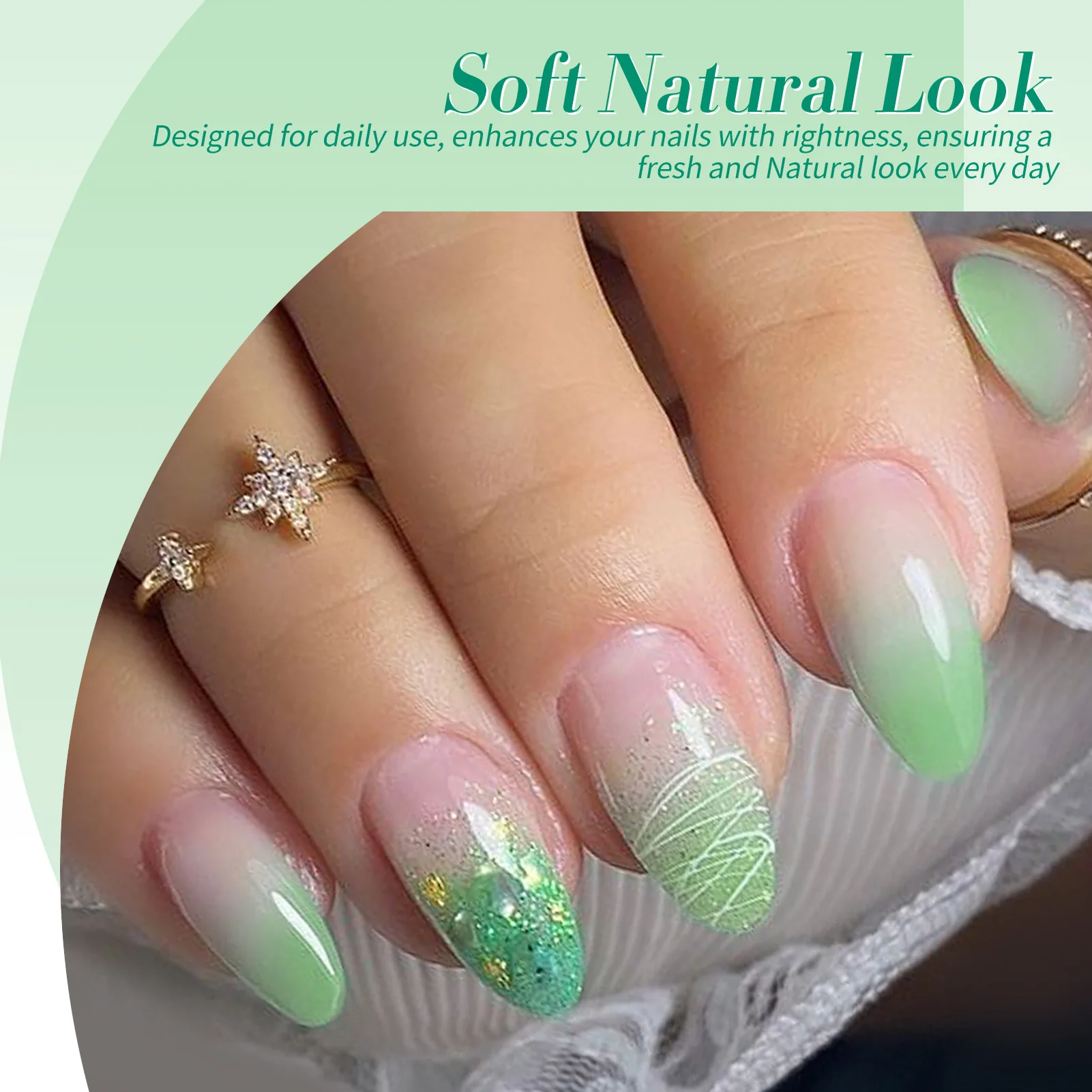 BORN PRETTY 6PCS หิ่งห้อยป่าผสมเจลเล็บชุดวุ้นโปร่งใสแมว Magnetic Soak Off UV Nail Art Salon ชุดบ้าน