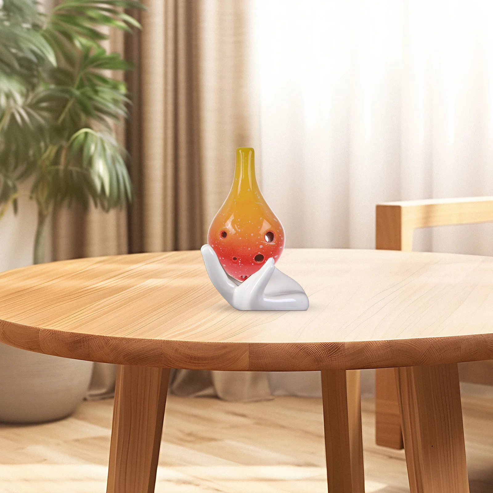 

6-Hole Ceramic Ocarina for Beginners and Professionals Smooth Surface Rich Tones Vintage Style Musical Instrument Practice