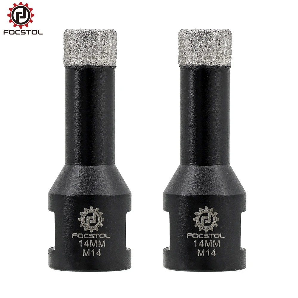 FOCSTOL Bohrer 2-teiliges Set für Trockenbohrungen für Fliesen Granit Marmor Stein Lochsäge Kernbohrer 12/14/16mm Bohrer – Detail 5