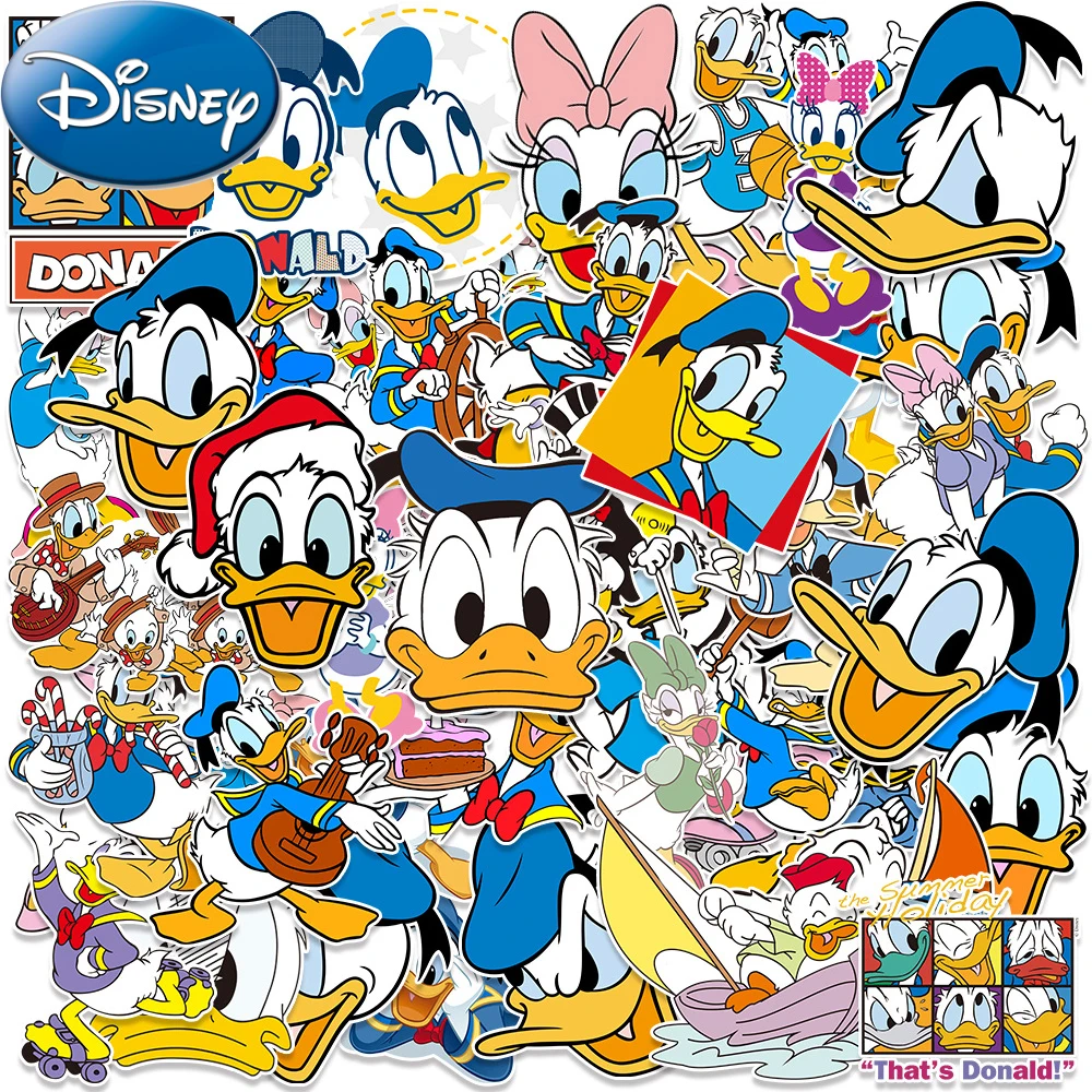 

10/30/50pcs Cute Disney Cartoon Donald Duck Stickers Graffiti Laptop Phone Scrapbook Diary Stationery Kawaii Anime Sticker Toys