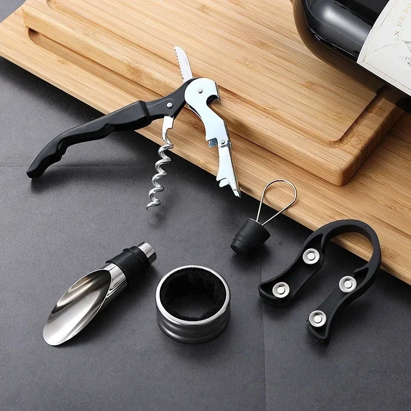 Wine Bottle Opener Stainless Steel Decanter Wine Corks Screw Corkscrew Kitchen Bar Multifunction Accessories Tool Corkscrew Sets