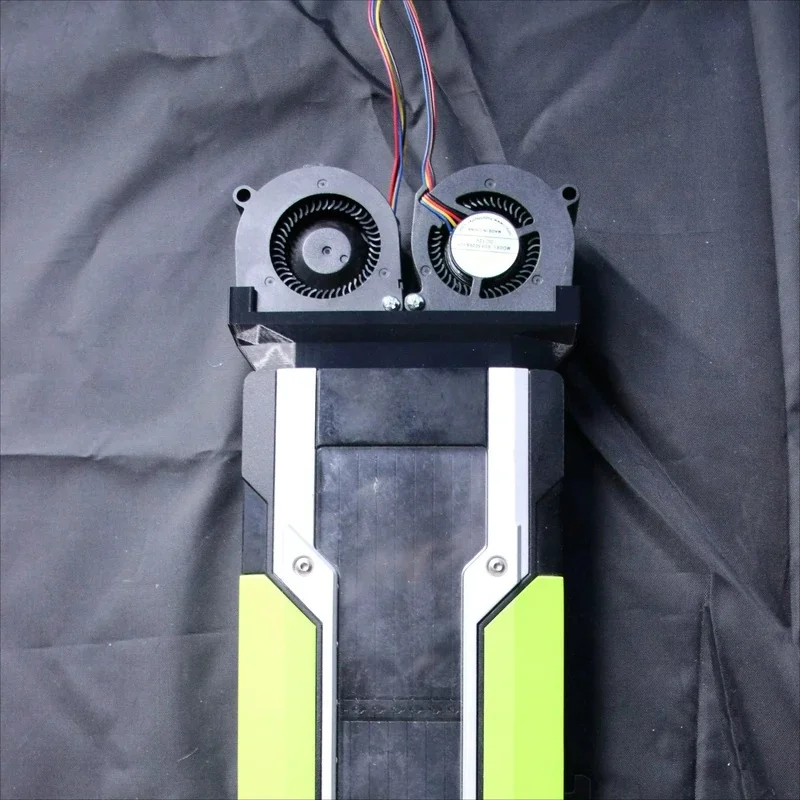 Universal Ultra‑Thin Dual Blower Fan Heatsink FOR NVIDIA Tesla P40 M40 P100 V100 SDF5020S12H