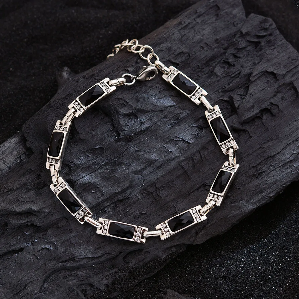 New Arrival Trendy Shiny CZ Zircon Star Retro Thai Silver Ladies Charm Bracelet Jewelry For Women Birthday Gifts Cheap No Fade