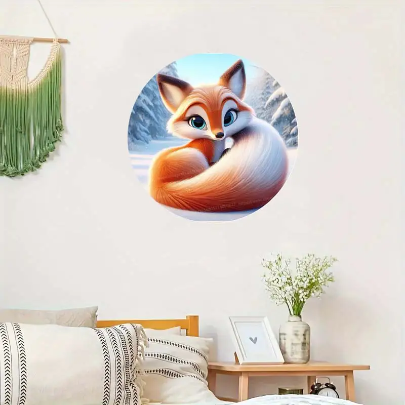 Cute Fox Wall Sticker Baby Kids Room Decoration Mural Self-adhesive Bedroom Home Wallpaper Nursery Decor Decals M1131