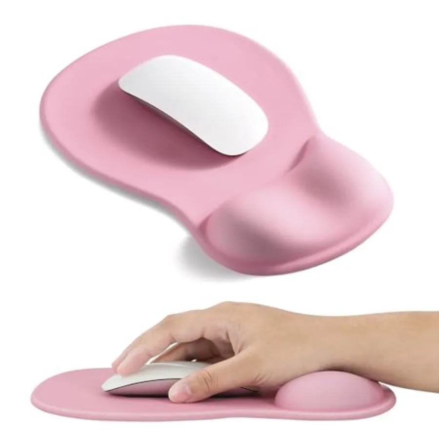 

Ergonomic Mouse Pad with Gel Wrist Rest Support Middle Concave Design, Relieve Wrist Pain Mousepad, Wrist-Contoured Design for