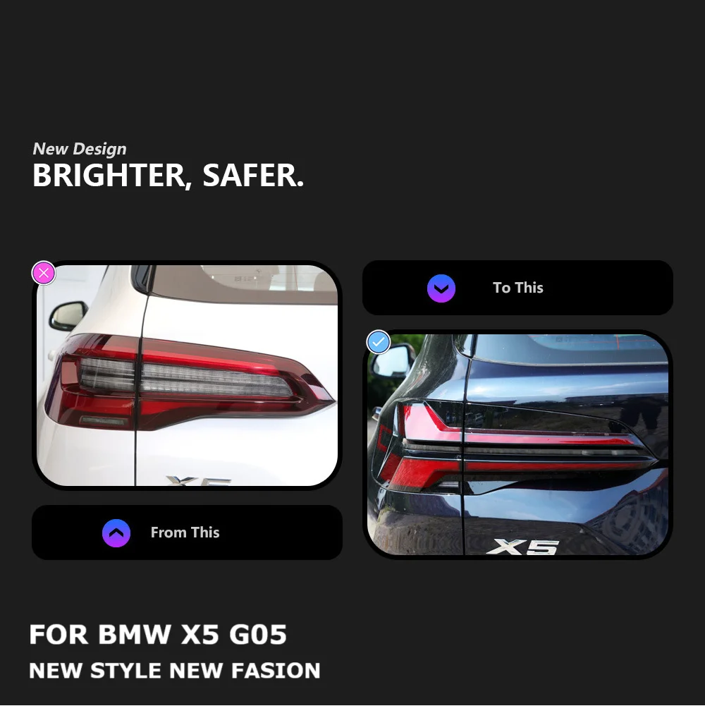 المصابيح الخلفية لسيارات BMW G05 X5 المصابيح الخلفية 2019 2020 2021 2022 2023 G05 G18 لمبة خلفية LED DRL LCI إشارة الانعطاف الديناميكي اكسسوارات السيارات