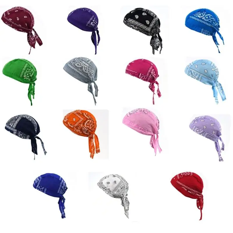 

652F Multipurpose Cotton Pirate Cap Bandana for Delicate Practical Pirate Bandana Outdoor Use Sweat Resistant Quick Dry