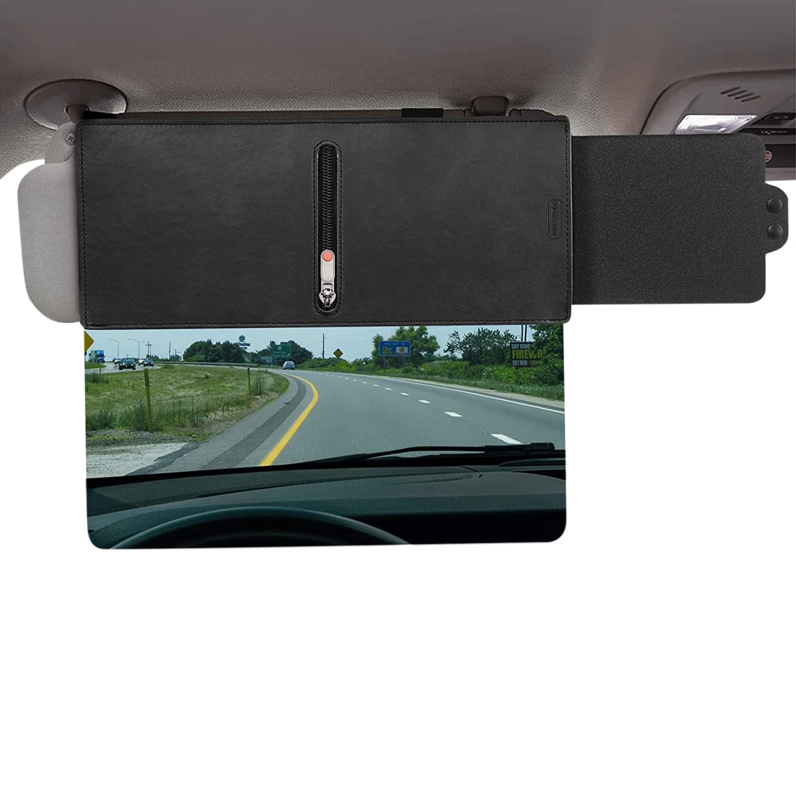 Car Sun Visor Extender Auto Zipper Retractable Sun Shield Extension Adjustable Automotive Interior Sunshield Sun Protection