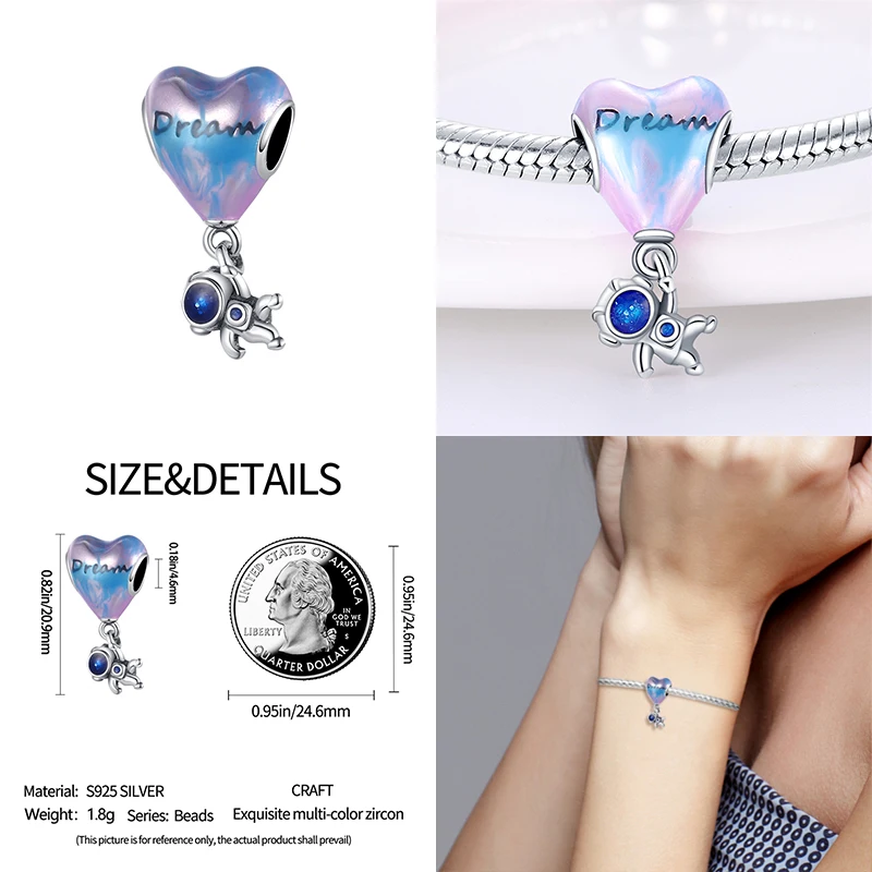 2023 neu in der Farbe Sternen himmel Serie Charm Perlen passen Pandora Original Charms Armband Frauen Anhänger Perle DIY Schmuck Geschenk