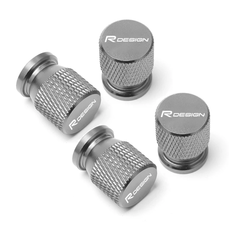 Tampas da válvula do pneu da roda do carro, Tampas do tronco do pneu, Airdust, impermeável para Volvo Rdesign T6 AWD S40 S60 S90 XC40 XC 60 XC90 V40