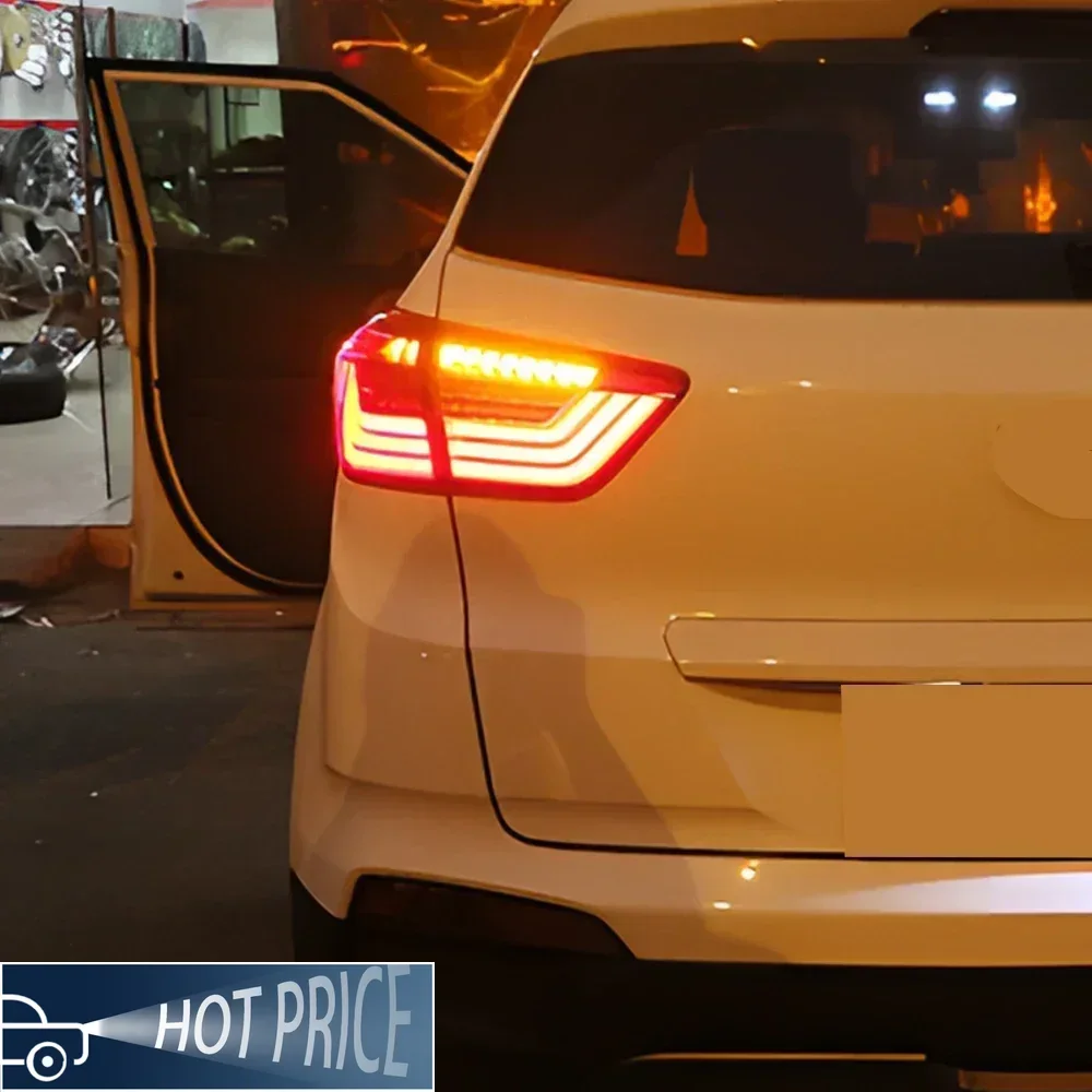 For Hyundai ix25 2015-2017 Auto Rear Back Lamps Upgrade Highlight Flashing Signal Light Accessories LED Car Taillights Assembly