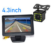 Parking 4.3 inch Car Monitor with Reverse View Camera Display Easy to Install High-definition Reversing Image Universal Machine