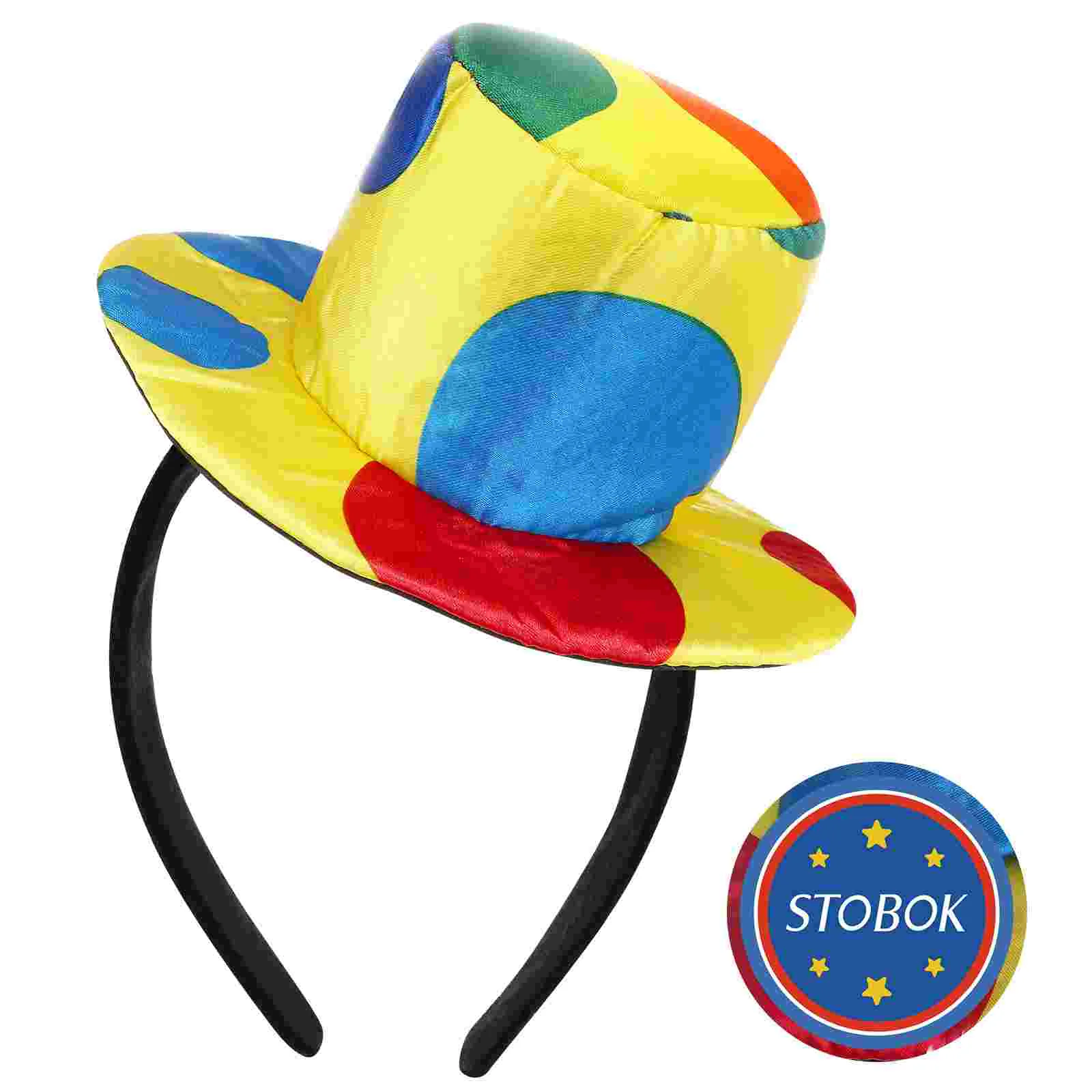 Circus Hat Clown Hat Carnival Costume Funny Performance Prop Clown Headdress for Adults Kids