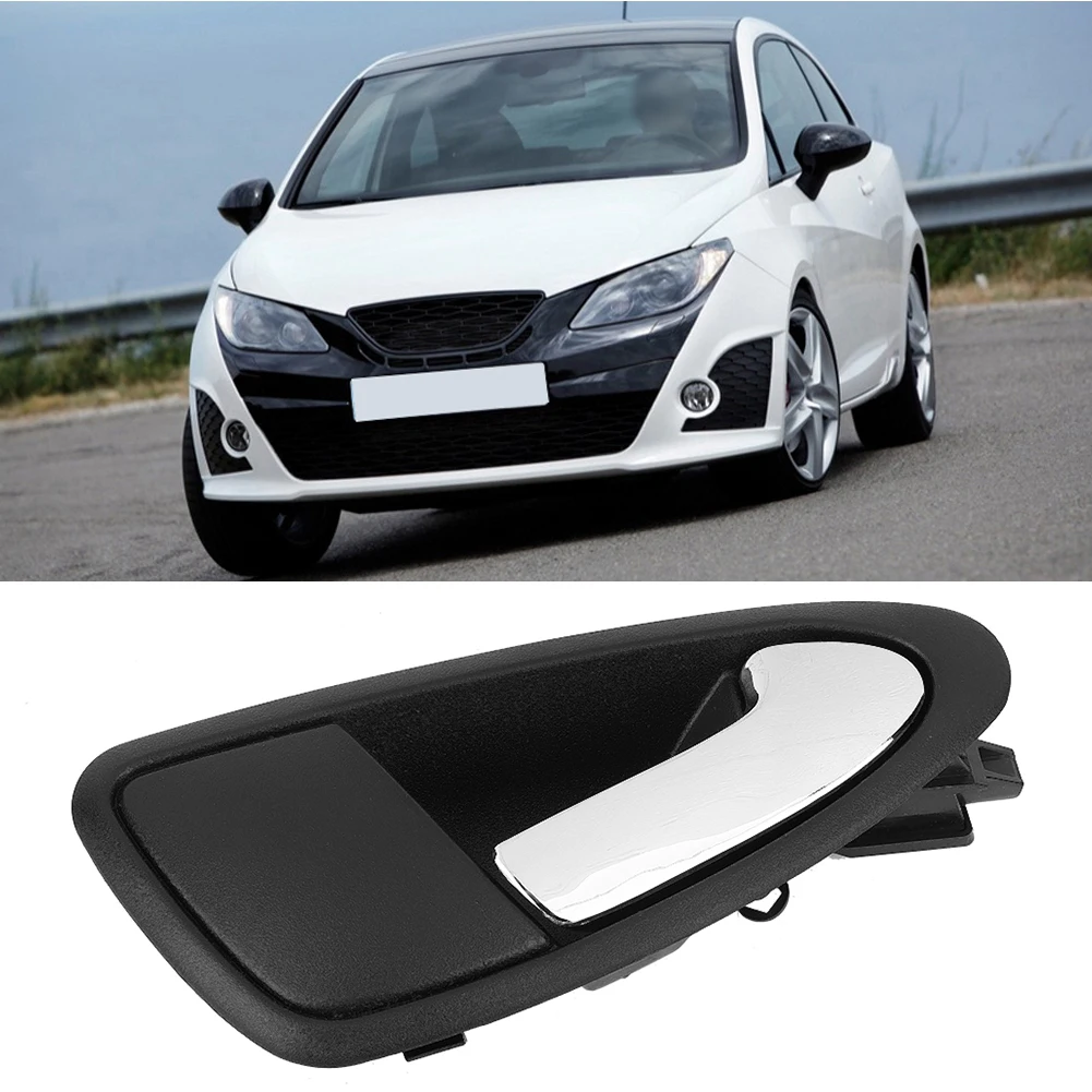 Manija de Puerta Delantera Derecha Interior Compatible con Seat Ibiza 2009-2017 6J1837114A, Repuesto de Manija de Puerta para Seat