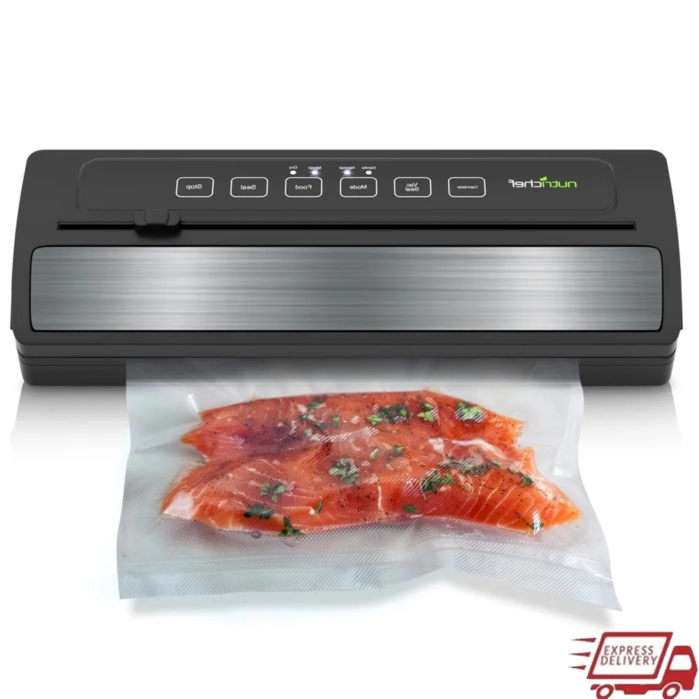 

Automatic Food Vacuum Sealer with Reusable Bags Digital Control Lab-Tested Stainless Steel Compact Design Kitchen Use
