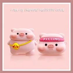 Cute Cartoon 3D Pink Pig for AirPods Pro Apple 1/2/3 Generation Earphone Protective Case Wireless Bluetooth Headphone Case Soft