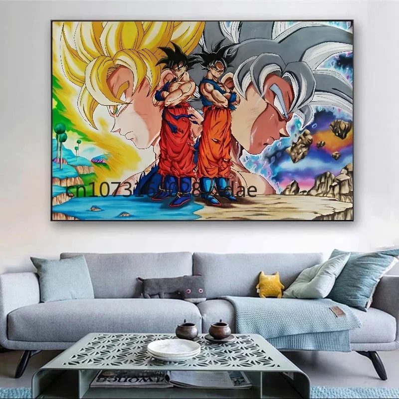 Bandai Anime Classic Poster Dragon Ball Painting Super Saiyan Vegeta Canvas No Frame Wall Art Prints Decor Bedroom Home Picture