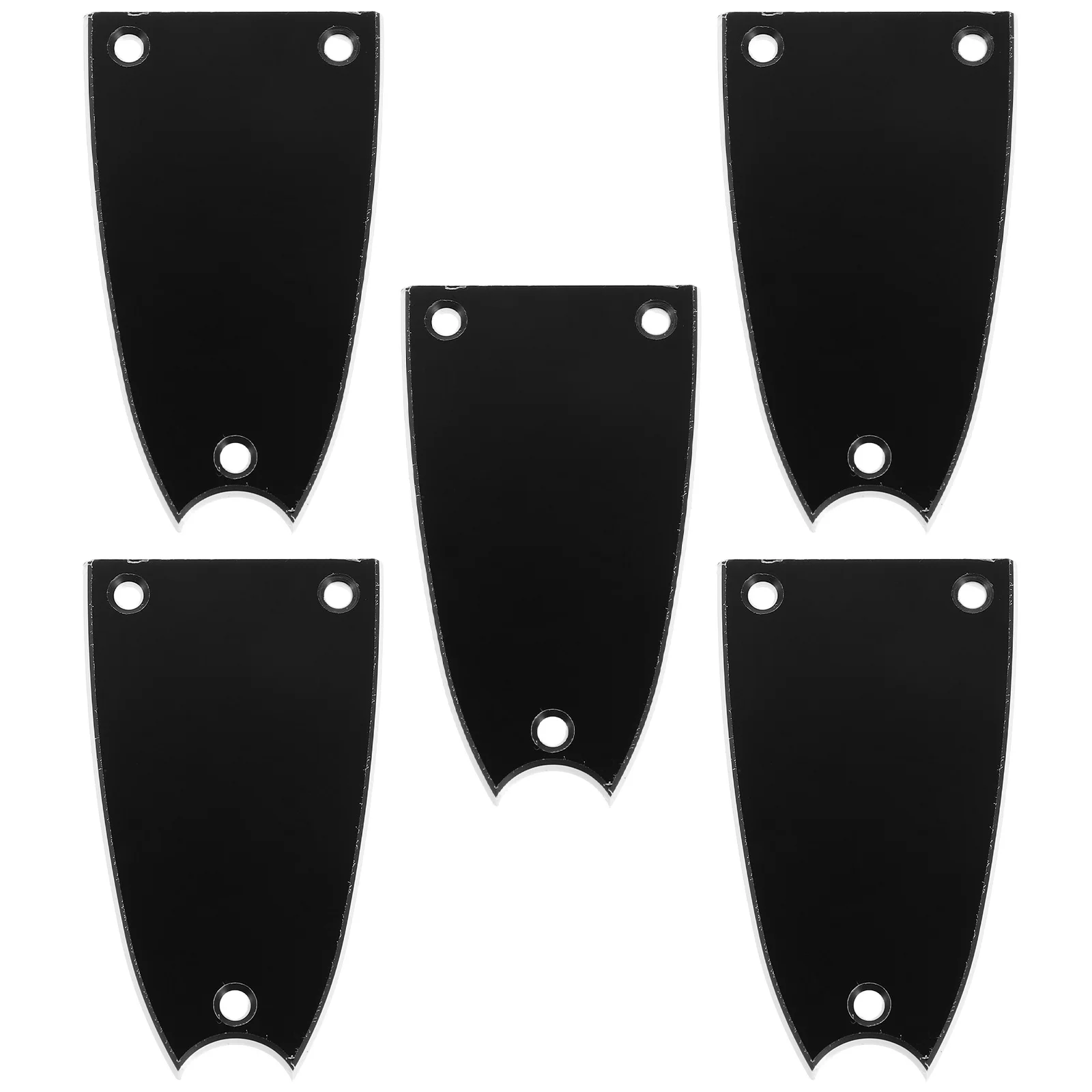 

5Pcs Metal Truss Rod Cover Bell Shape Electric Guitar Bass Headstock Plate 3-Hole Neck Guard Guitar Accessories