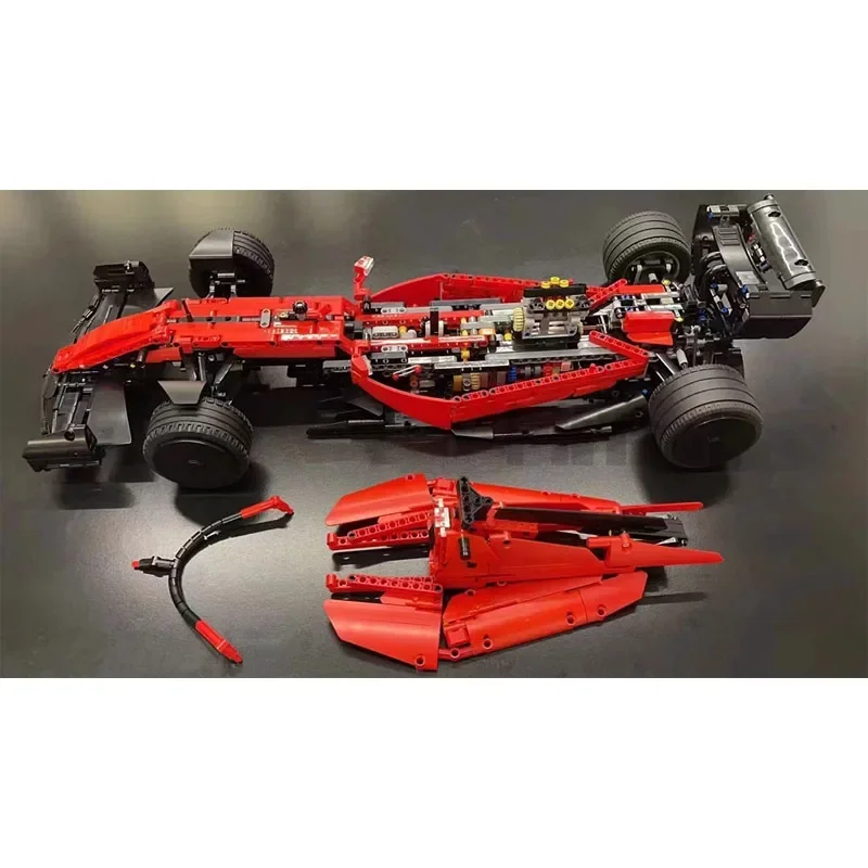 

MOC-106196 Red New Formula Car Sports Car Building Block Model 1726 Parts MOC Creative Boy Kids Birthday Building Block Toy