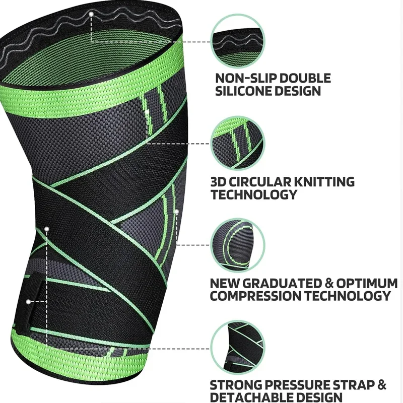 Band compression exercise, fitness knee pads, running, mountaineering, basketball knee pads, warm nylon sports knee pads