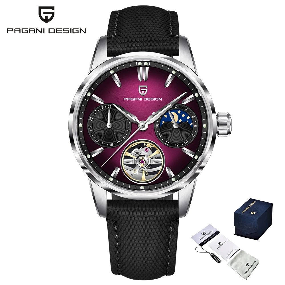 Pagani Design 2025 Nieuwe 41 MM Luxe Automatische Mechanische herenhorloge Roestvrij Staal 100 m Waterdicht Pilot Horloge reloj hombre