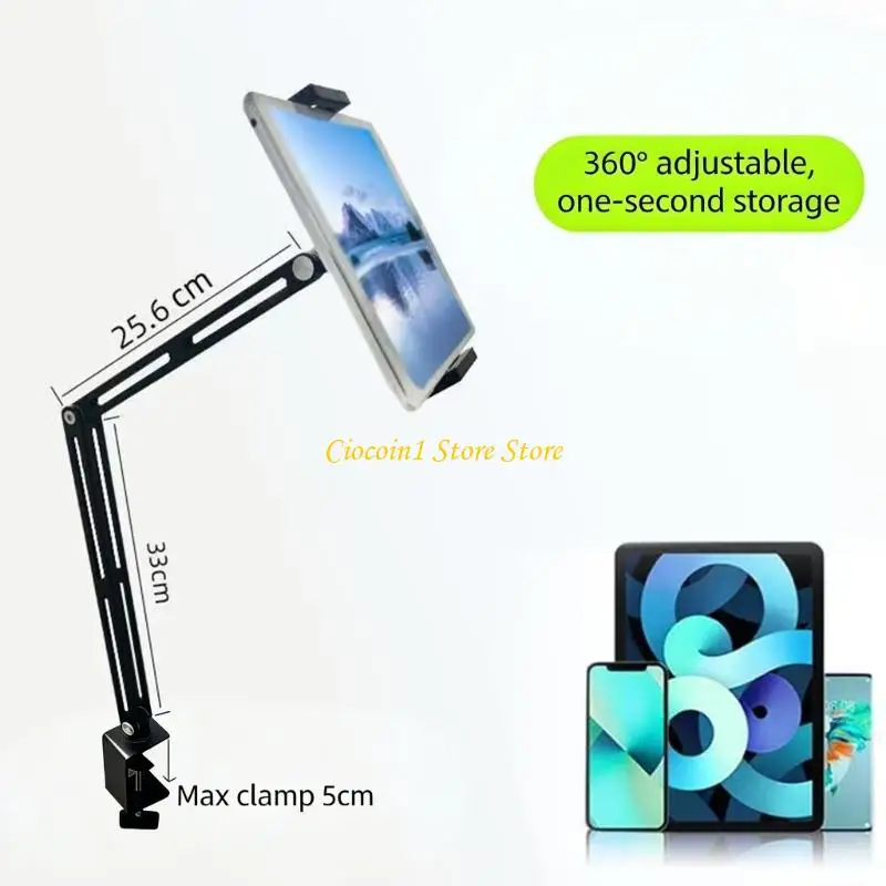 

A3PC Portable Tablets Arm Stand With 3Axis Folding Design And Universal Compatibility For 4.7-13inch Screens