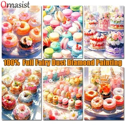 AB Diamond Painting Cartoon Cake Fairy Dust drill Embroidery Cross Stitch Full Crystal Rhinestones Mosaic Donuts Decor For Home