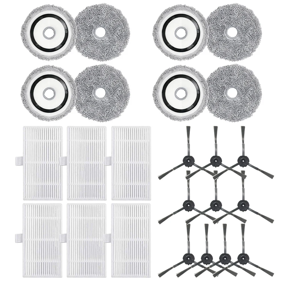 Mop Pads Filter Side Brush Parts For Uwant U200 / U200 Pro Robot Vacuum Cleaner Handheld Cordless Vac Spare Parts Accessories