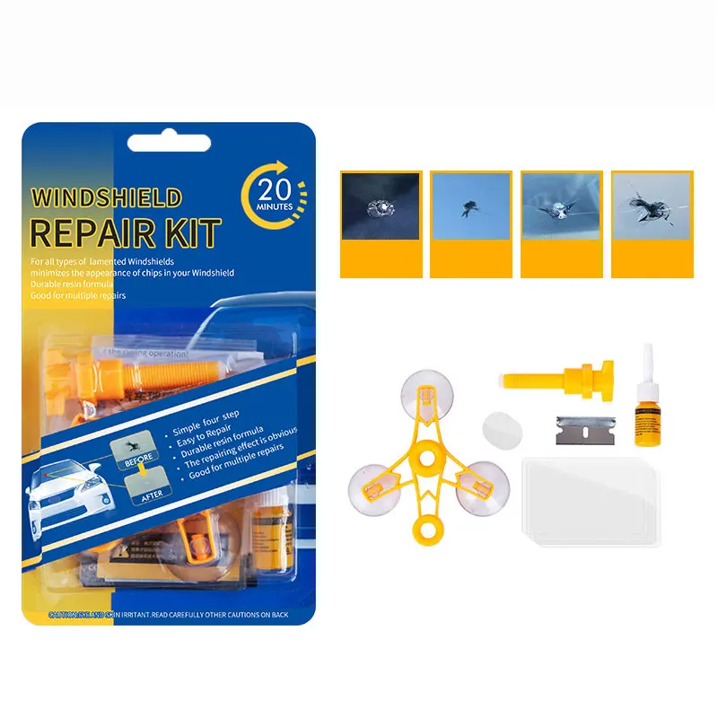 Car Windshield Repair Kit Tools Auto Glass Windscreen Repair Set Give Door Handle Protective Decorative DIY Stickers view 5