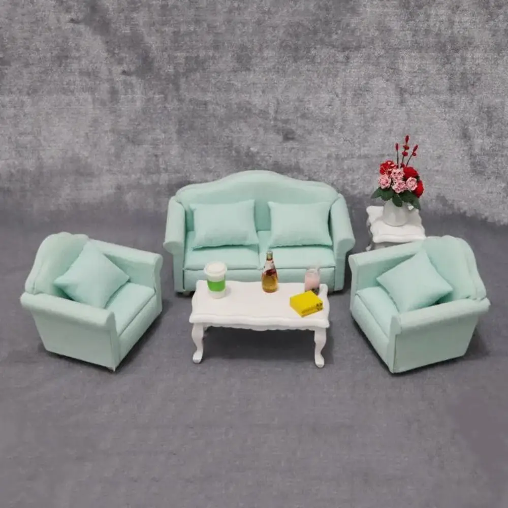 미니 1:12 인형 소파 베개 세트 귀여운 멀티스타일 시뮬레이션 인형집 가구 장난감 8*6.5*7.5cm