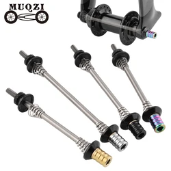 MUQZI Titanium Quick Release Skewers 74mm 85mm 100mm 130-135mm MTB BMX Road Bicycle Quick Release Titanium Alloy Axle QR Skewer