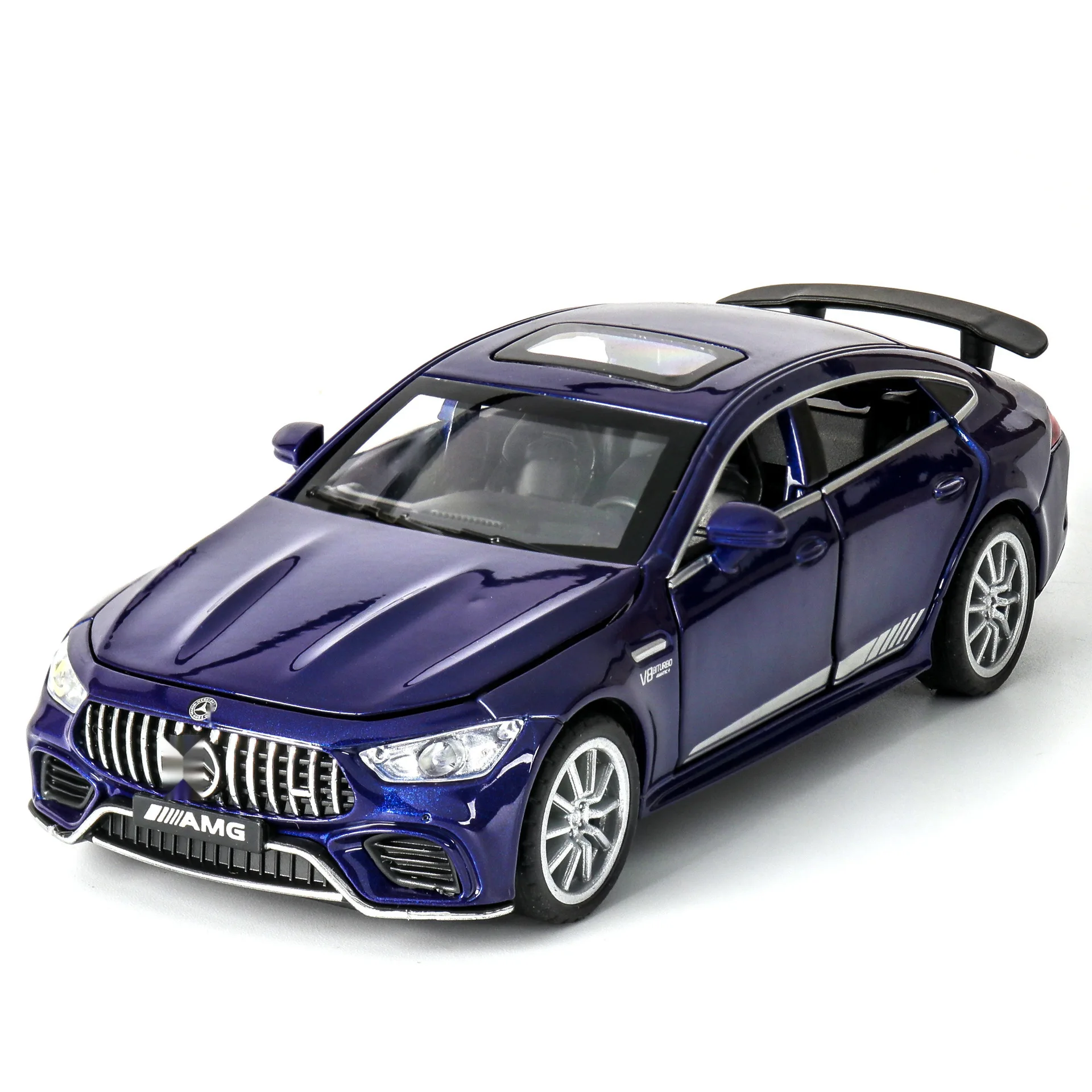 

1:32 Simulation AMG GT63 alloy toy with sound and light door alloy sports car model interior decoration