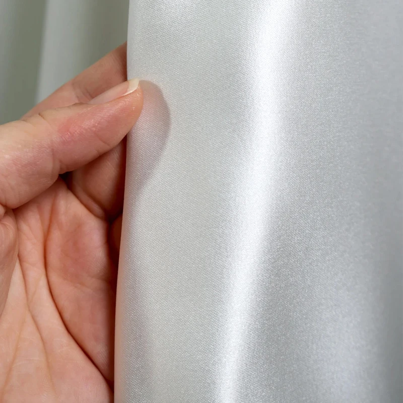 White High Quality Soft Thick Satin Fabric for Bridal Wedding Dress Satin Evening Formal Dress Material DIY Sewing