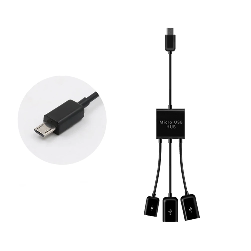 

Type- 3 In 1 Usb Type C Cable Multi Charging Connector Lightweight Portable Otg Host For Tablets Phones Compatible