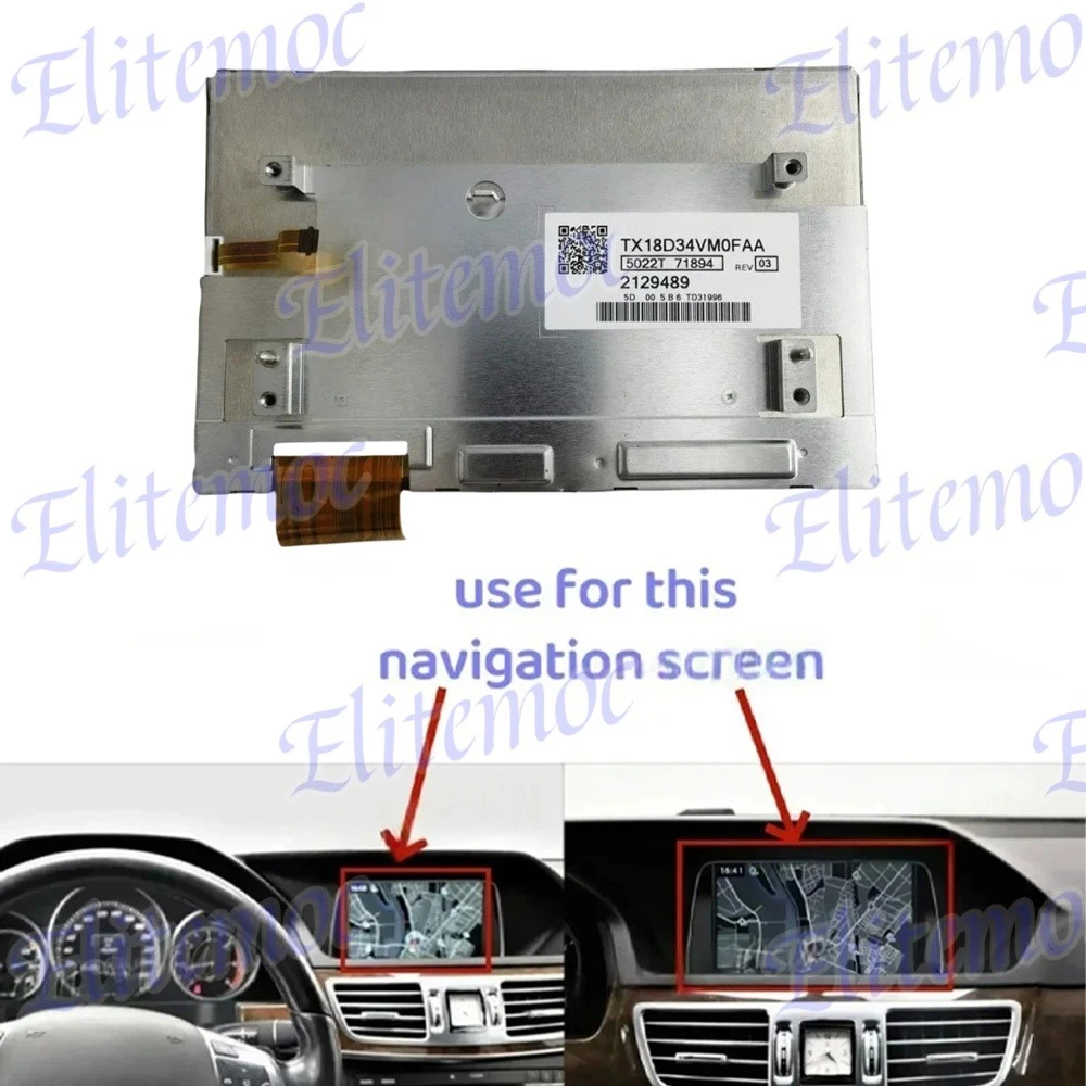 

TM18D34VM0FAA 7" LCD Display For Mercedes-Benz W212 E-Class E200 E250 E350 E500 E63 2010-2016 GPS Navigation Center Screen
