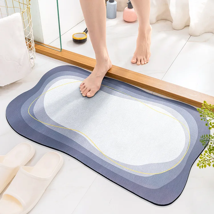 Quick-drying Water-absorbing Bathroom Doorway Non-slip Mats Bathroom Entrance Foot Mats Waterproof Oil-absorbing Kitchen Carpet