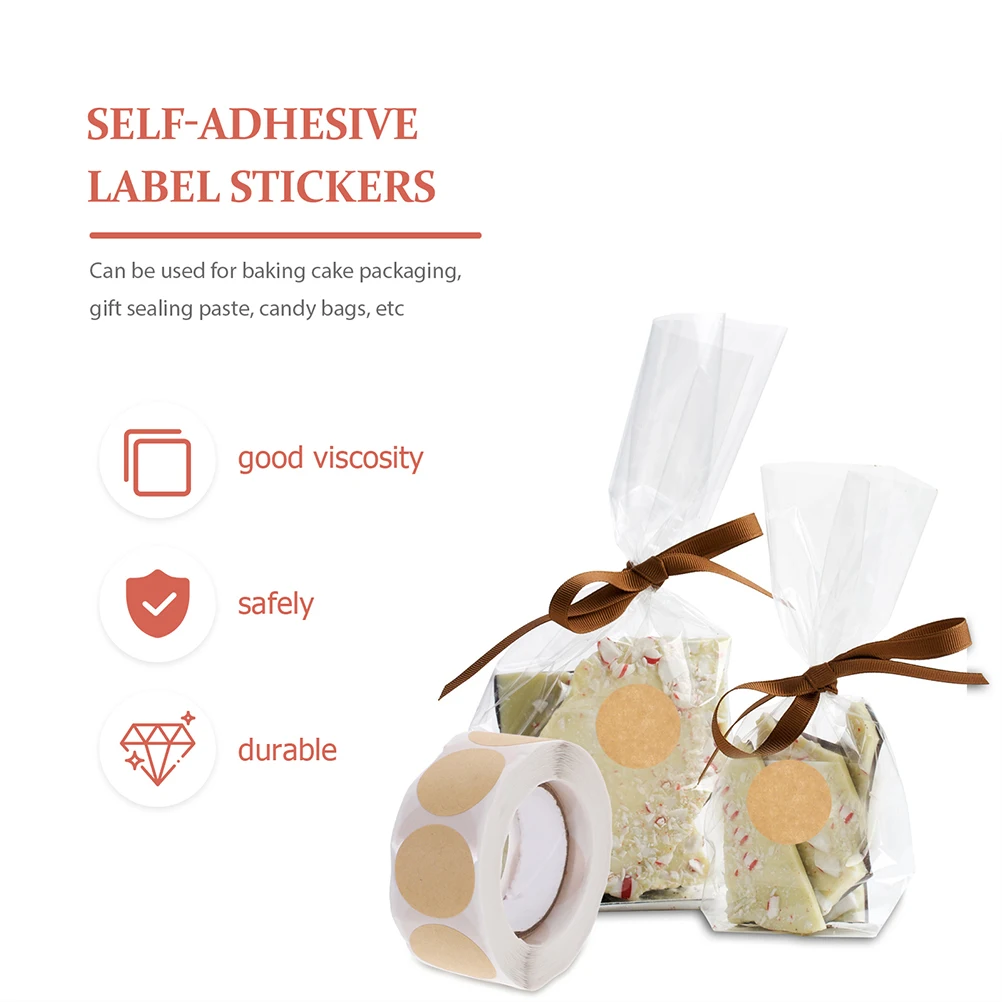 

5 Rolls Copper Plate Colored Sealed Label Stickers Adhesive Dot Labels for ganization Bedroom Storage Round for Files