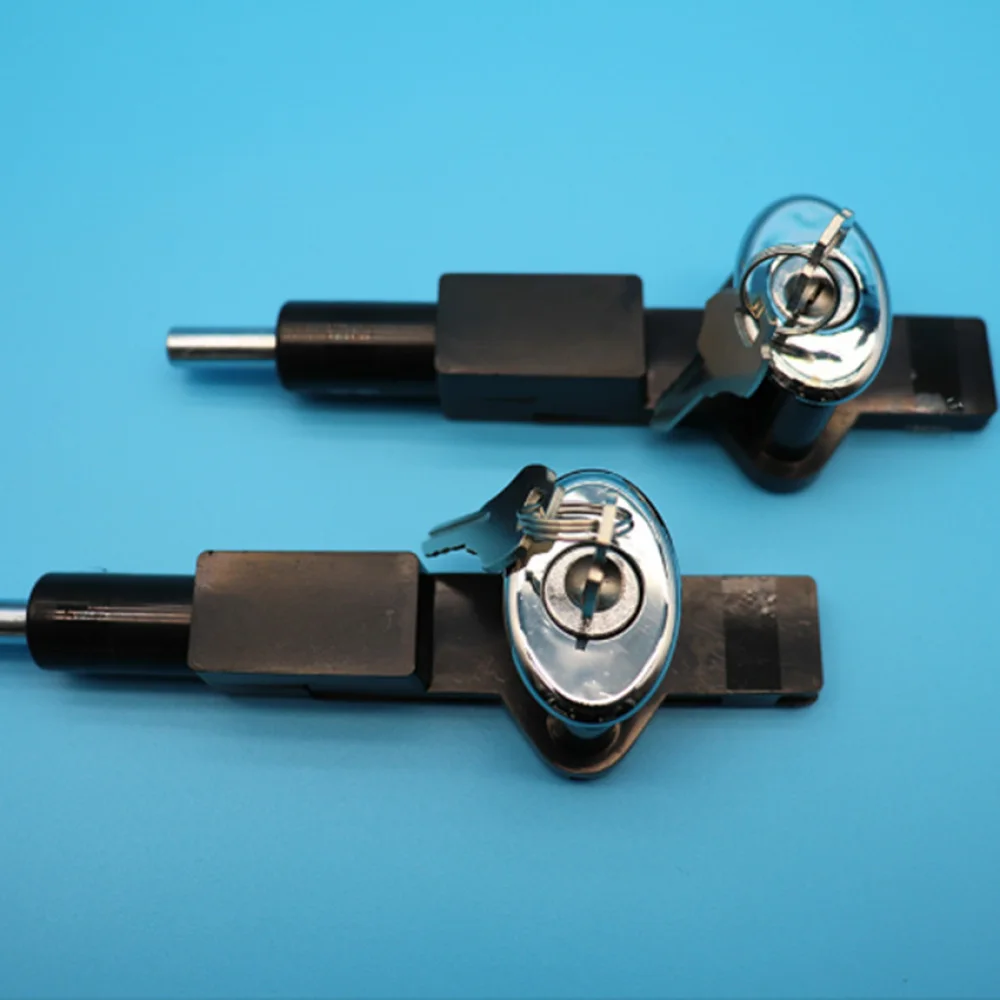 1 قطعة قفل ثلاجة مزدوج الباب مع مفاتيح الفريزر التجاري سبائك الزنك قفل مضاد للسرقة قفل قطع غيار الخزانة الباردة